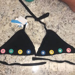 Bleu by Rod Beattie Black Grommet Bikini Top 10